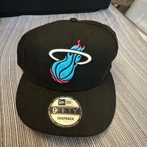 Miami Heat Alt Black Adjustable Cap